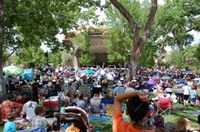 Crowd at the Band Shell Crowd at the Band Shell