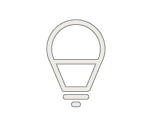 Light Bulb Icon An illustration of a light bulb.
