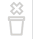 Trash Icon with Line