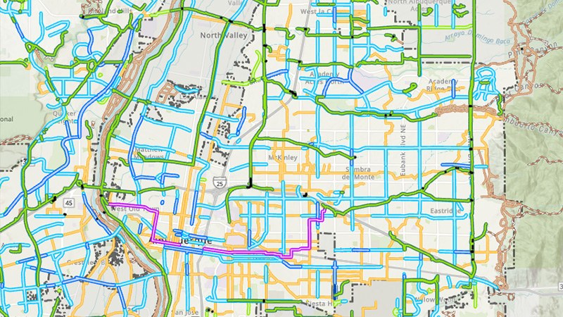 Interactive Bike Map Section Highlight Block