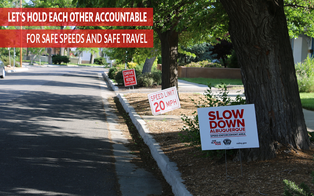 Vision Zero Slow Down Signs Let's hold each other accountable for safe speeds and safe travel with slow down signs.