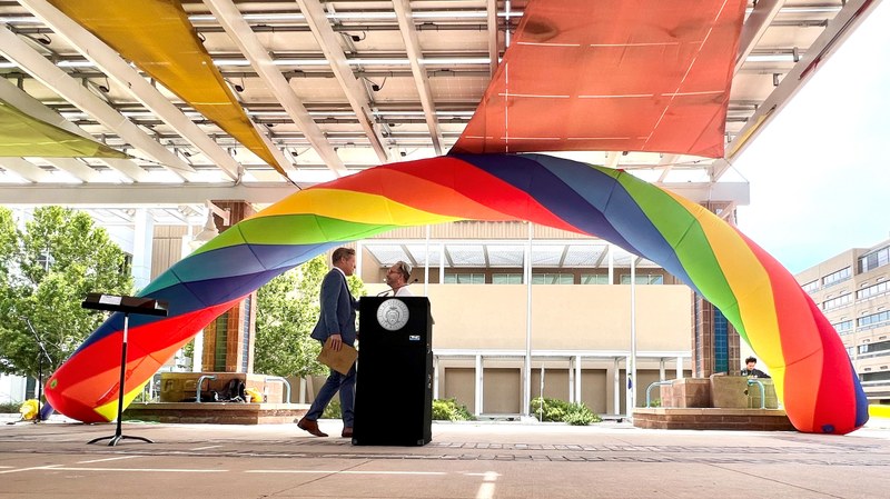 Raising Pride at Civic Plaza Raising Pride at Civic Plaza
