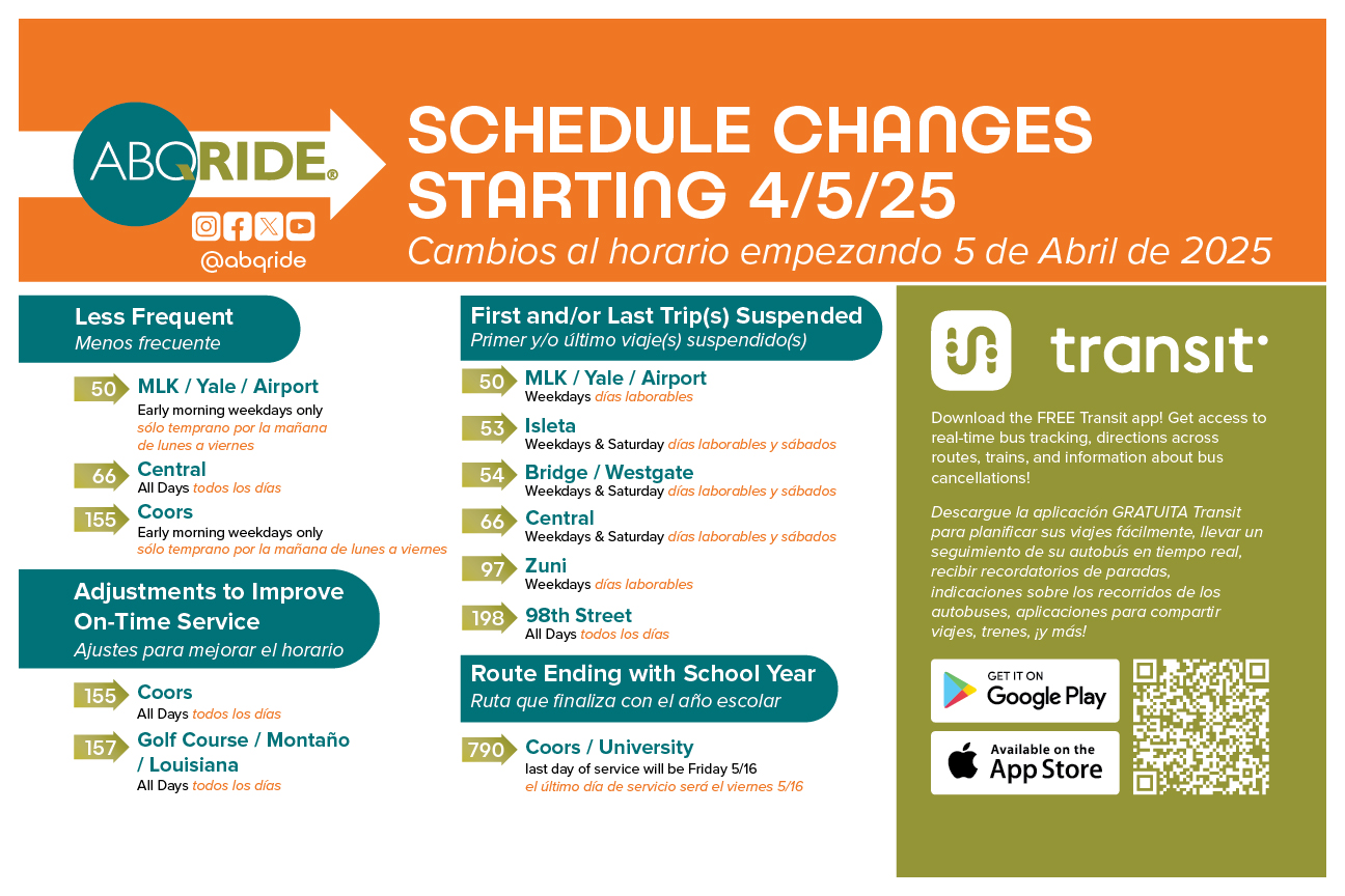 Schedule Changes Effective 4/05